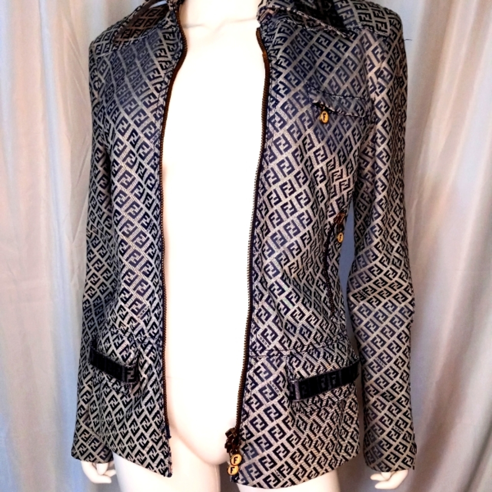 Bundle of Rare vintage Fendi FF jacket and vintage Gucci sunglasses